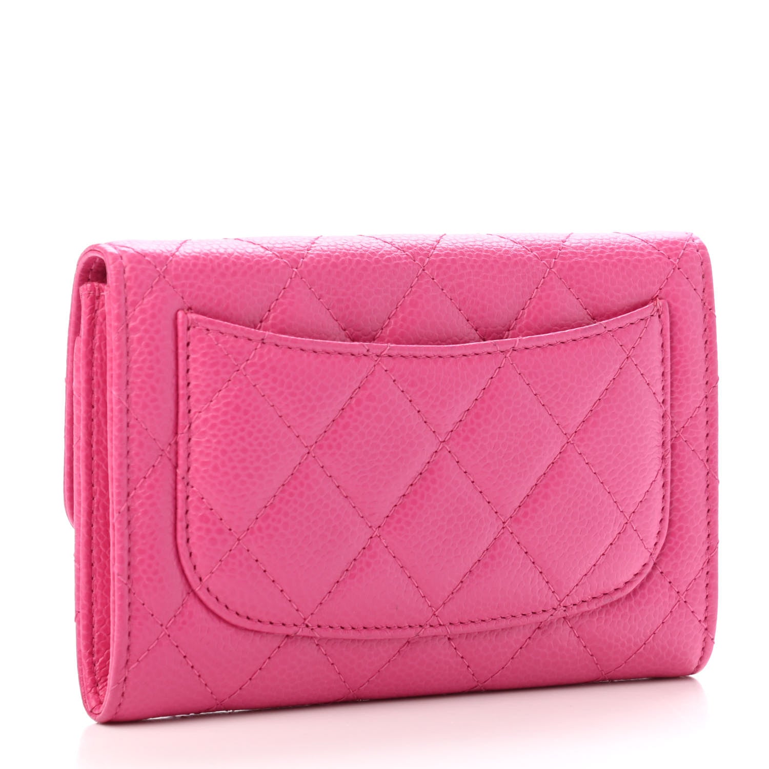 Chanel Caviar Quilted Small Flap Wallet Pink 2 of 4