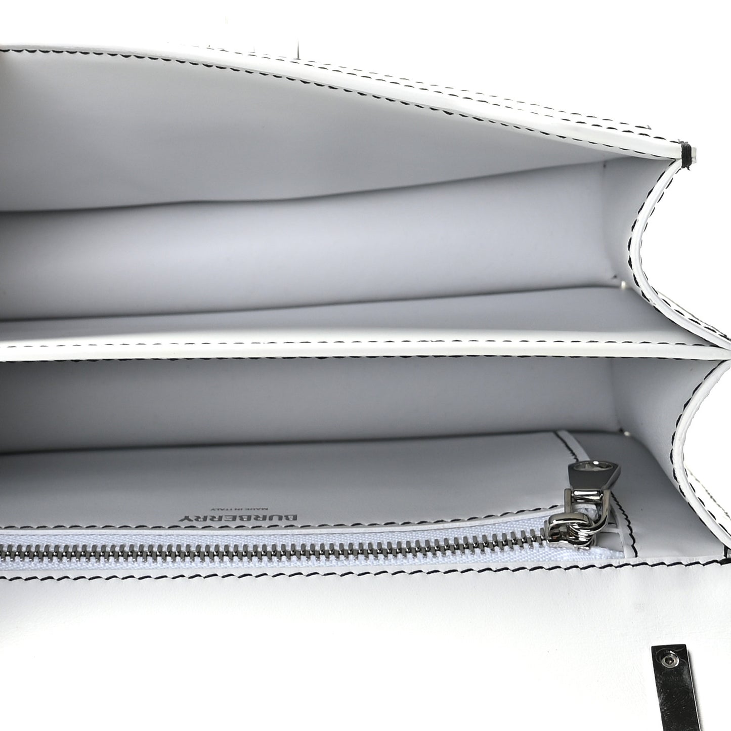 Calfskin Monogram Embossed Small TB Chain Bag Optic White