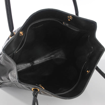 Chanel Lambskin Chevron Quilted Shoulder Bag Black 5 of 9