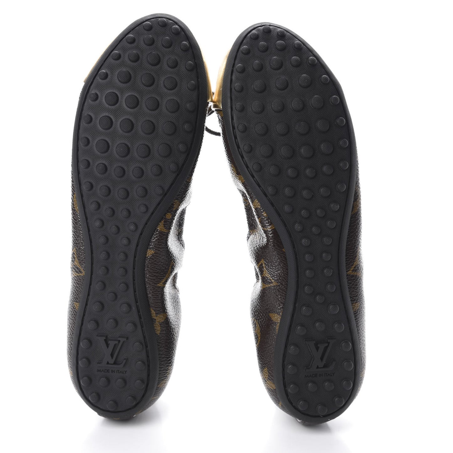 Monogram Flirty Ballet Flats 36 Gold