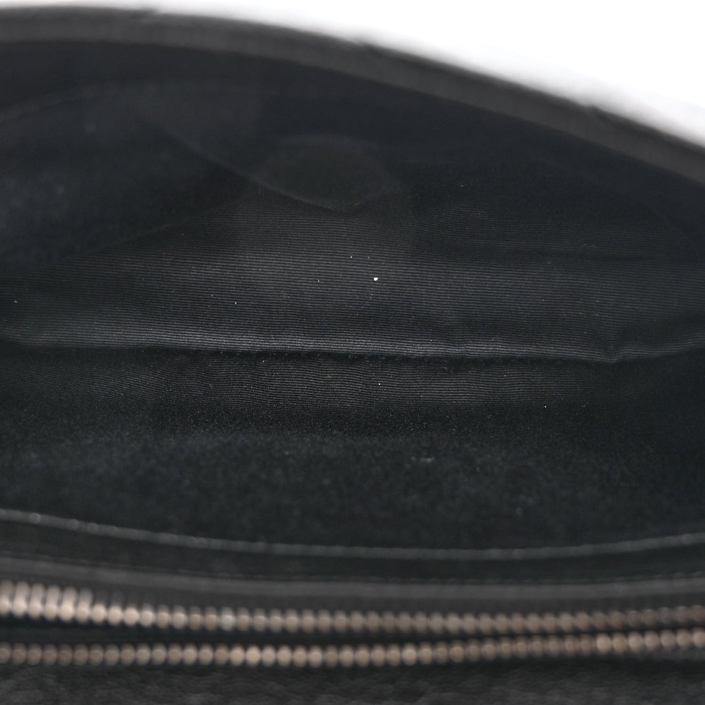 Sheepskin Matelasse Chevron Monogram Medium College Bag Black
