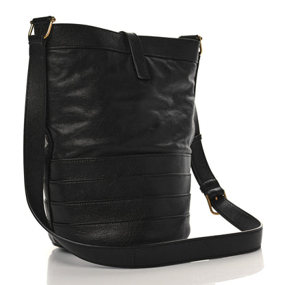 Saint Laurent Lambskin Seau Fermoir Bucket Bag Black 2 of 7