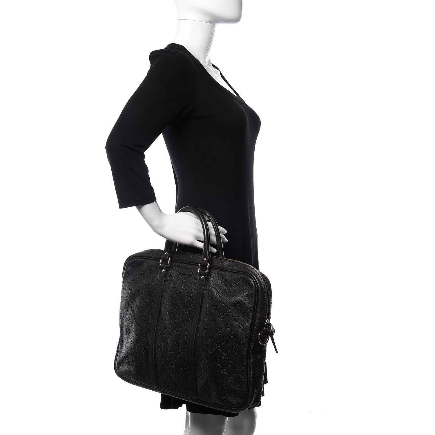 Gucci Guccissima Medium Briefcase Chocolate 2 of 14