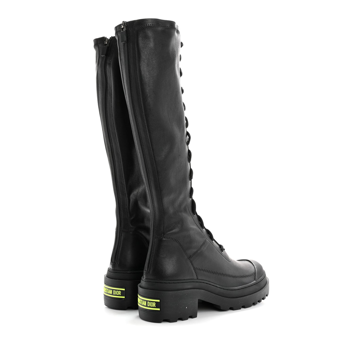 Nappa Stretch Dior Arcade High Boots 36 Black