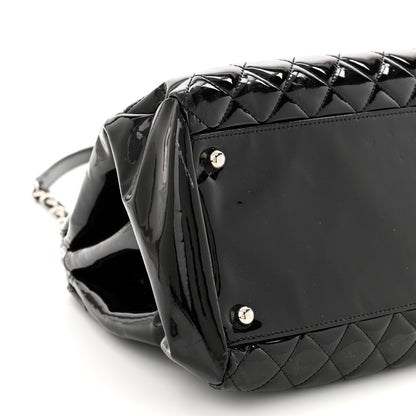 Chanel Patent Quilted Large Just Mademoiselle Bowling Bag Black 11 of 15
