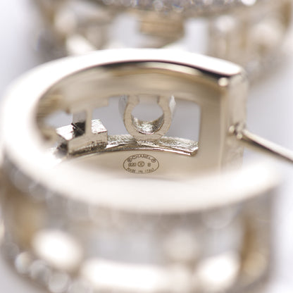 Chanel Metal Crystal Bow-tiful CC Hoop Earrings Gold 3 of 3