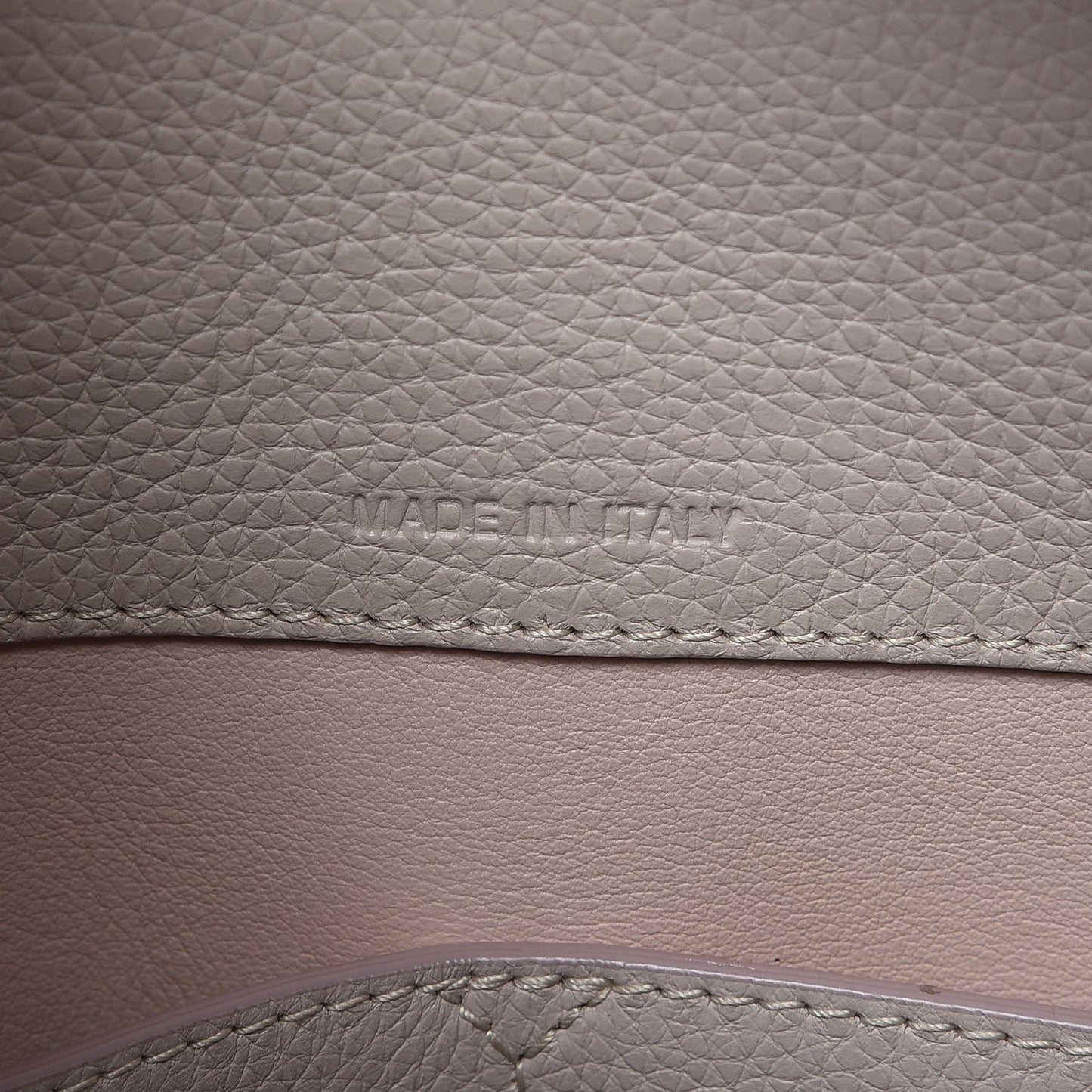 Grained Calfskin Bar Tote Pink