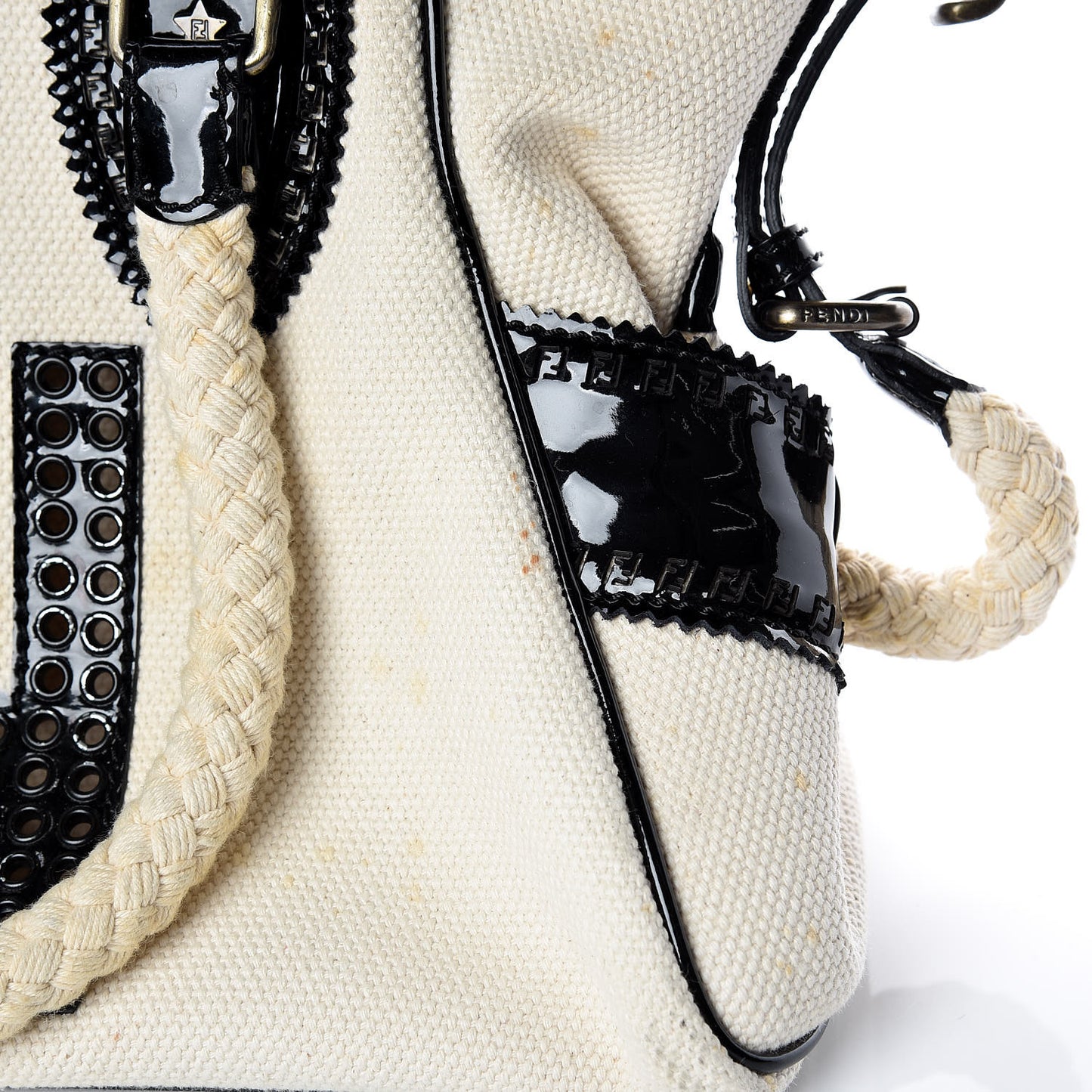 Canvas Patent Grommet De Jour Tote Natural