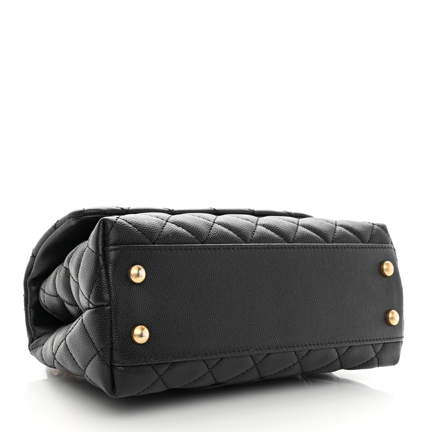 Chanel Caviar Lizard Embossed Quilted Mini Coco Handle Flap Black 4 of 11