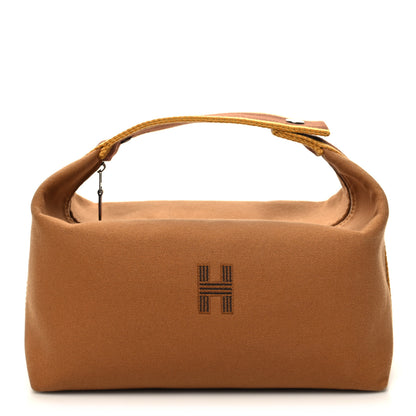 Hermes Canvas Large Bride-A-Brac Pouch Ocre 1 of 12