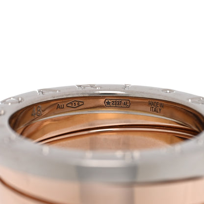 Bulgari 18K Rose White Yellow Gold B.Zero1 Three-Band Ring 48 4.5 4 of 5