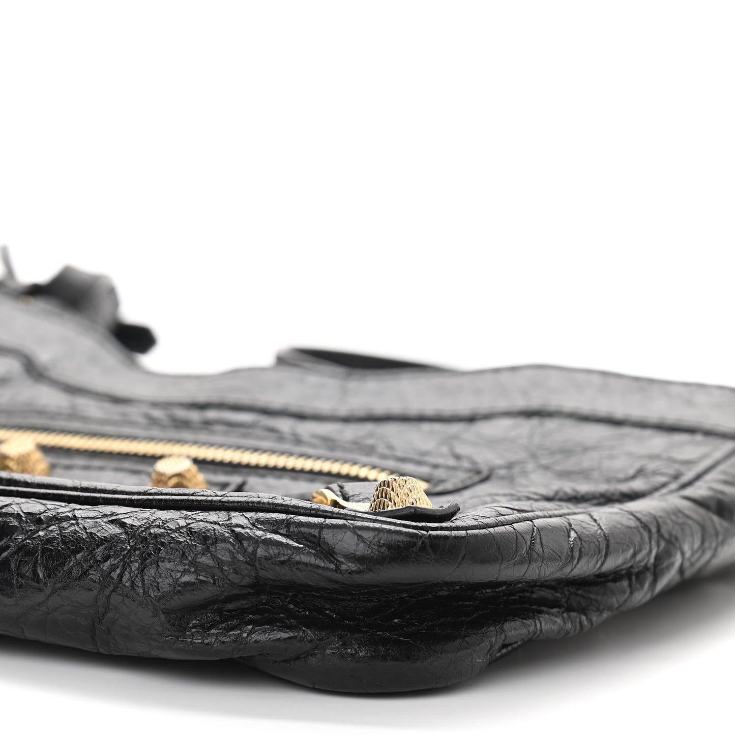 Agneau Giant 12 Gold Hardware Hip Black