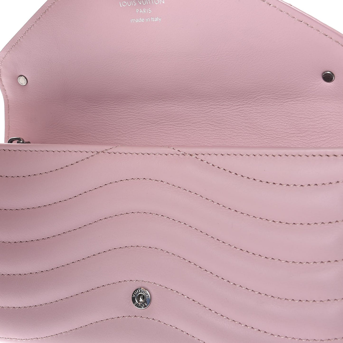 Calfskin New Wave Long Wallet Smoothie Pink