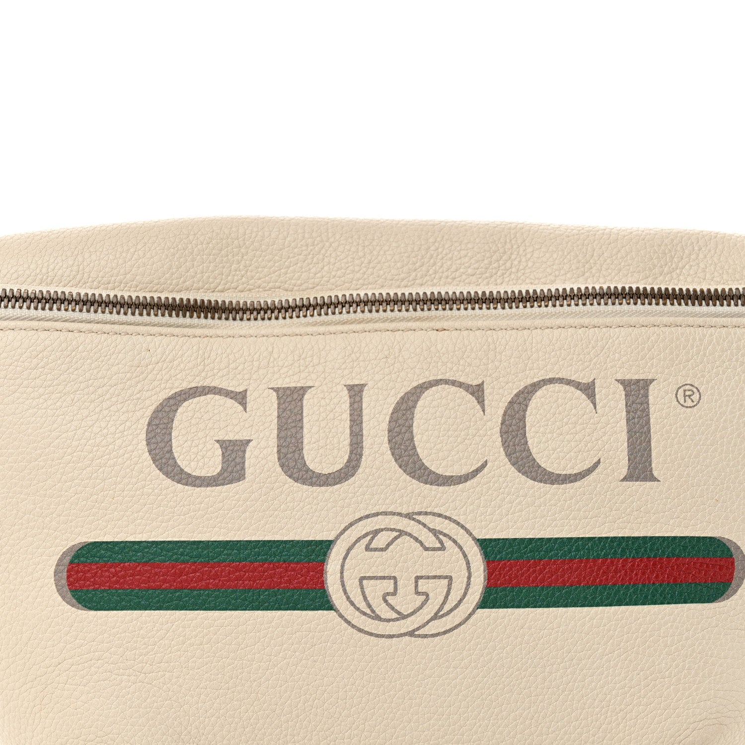 Gucci Grained Calfskin Logo Belt Bag White 8 of 12