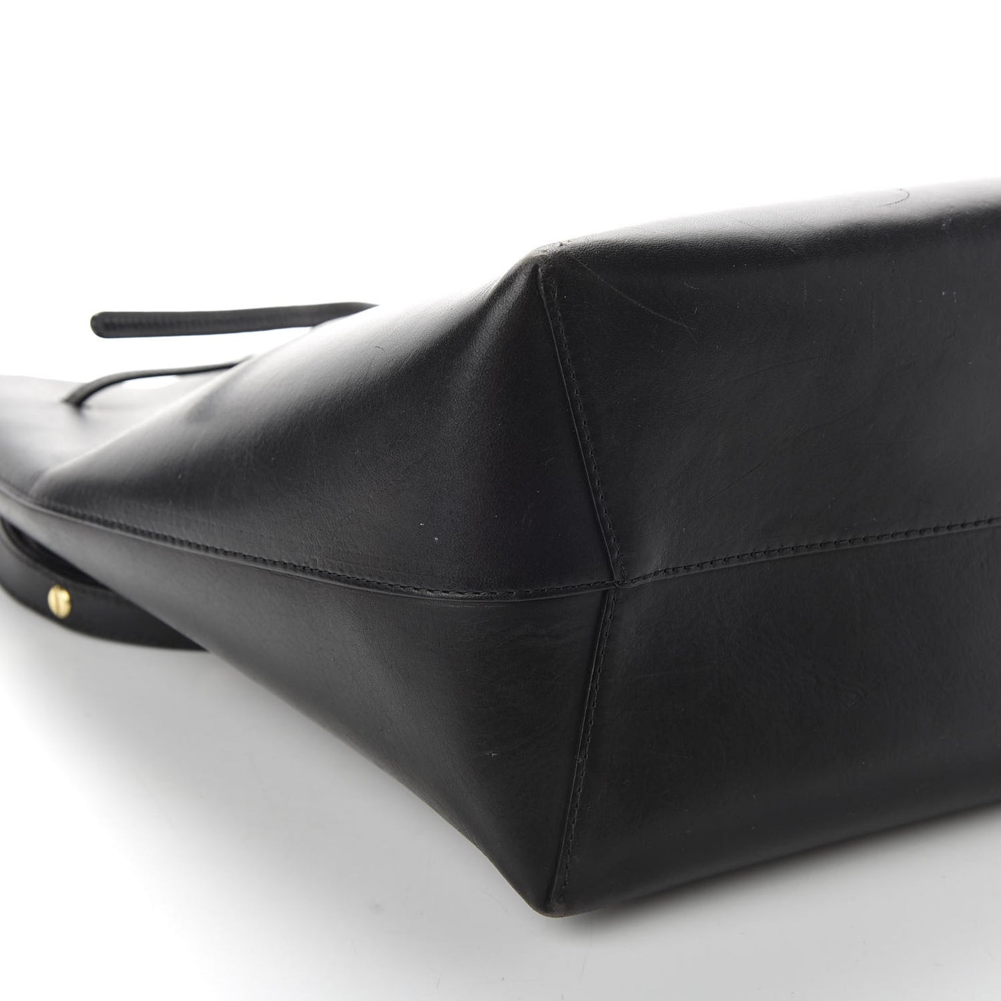 Vegetable Tanned Calfskin Bucket Bag Black Royal