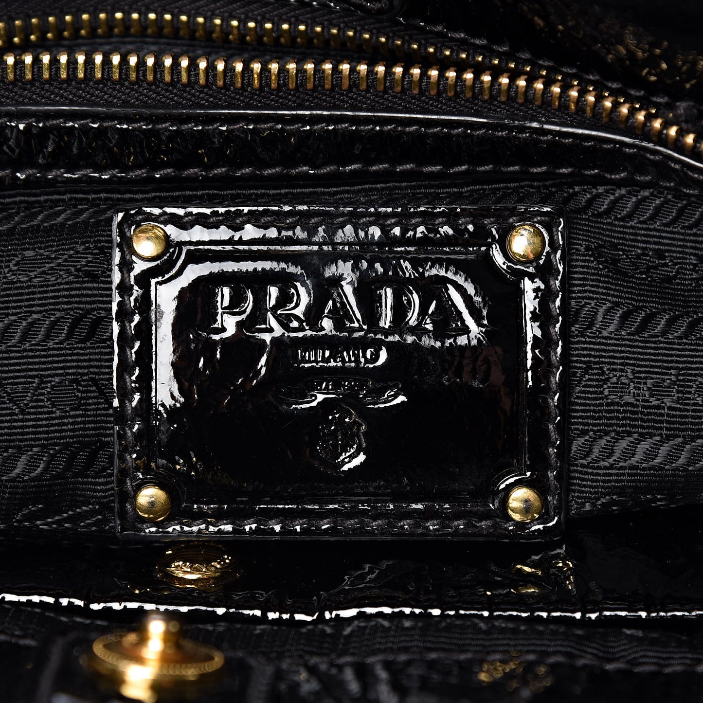 Tessuto Nylon Chain Shoulder Bag Black