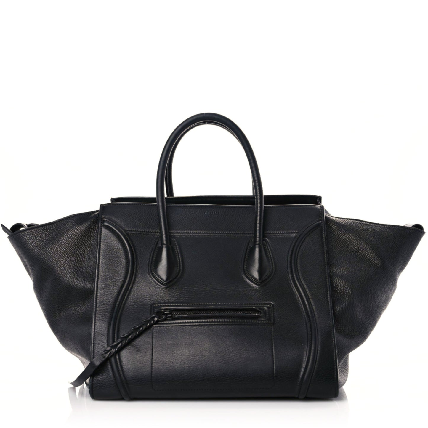 Supple Calfskin Medium Phantom Luggage Black