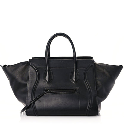 Celine Supple Calfskin Medium Phantom Luggage Black 1 of 21