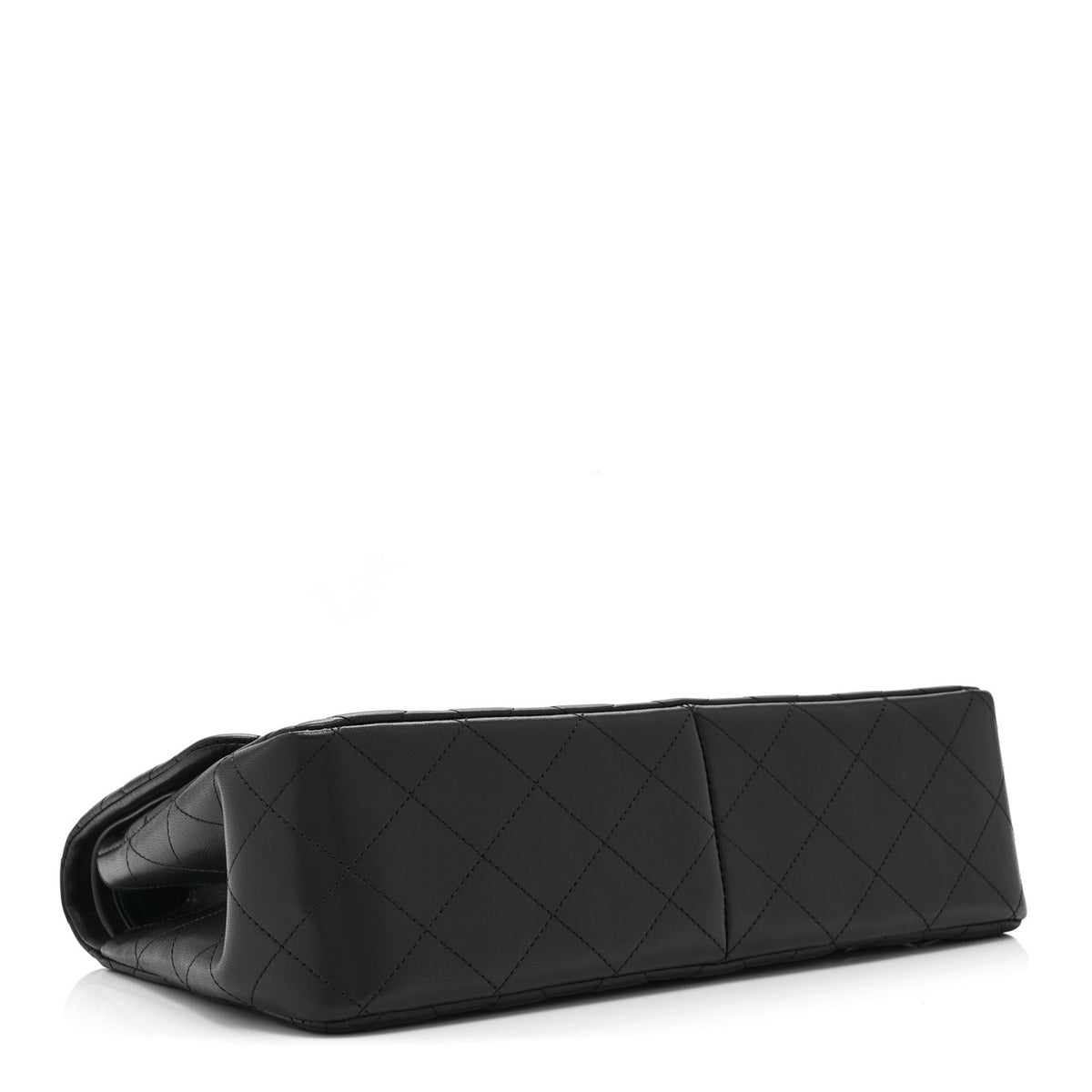 Lambskin Quilted Jumbo Double Flap So Black