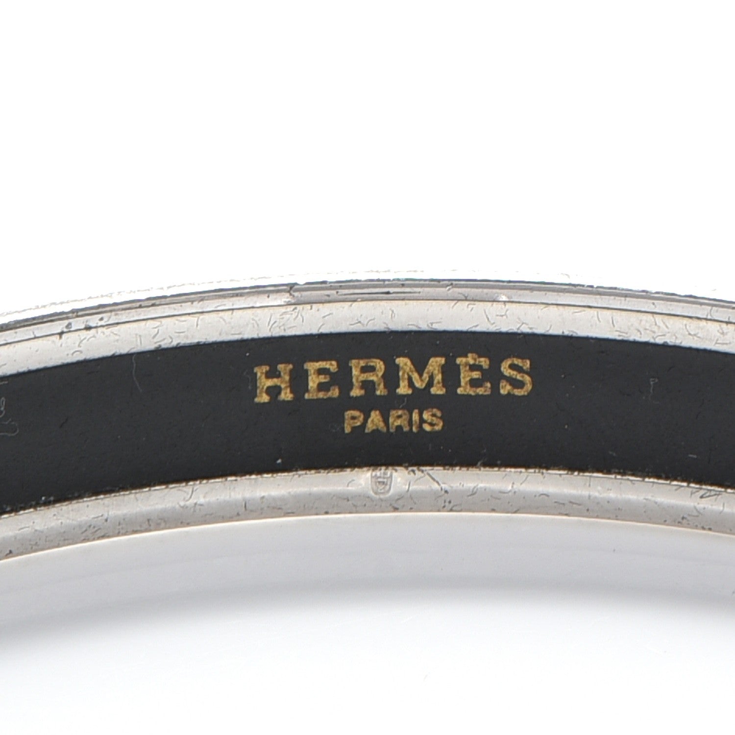 Hermes Enamel Printed Narrow Bracelet 65 4 of 5