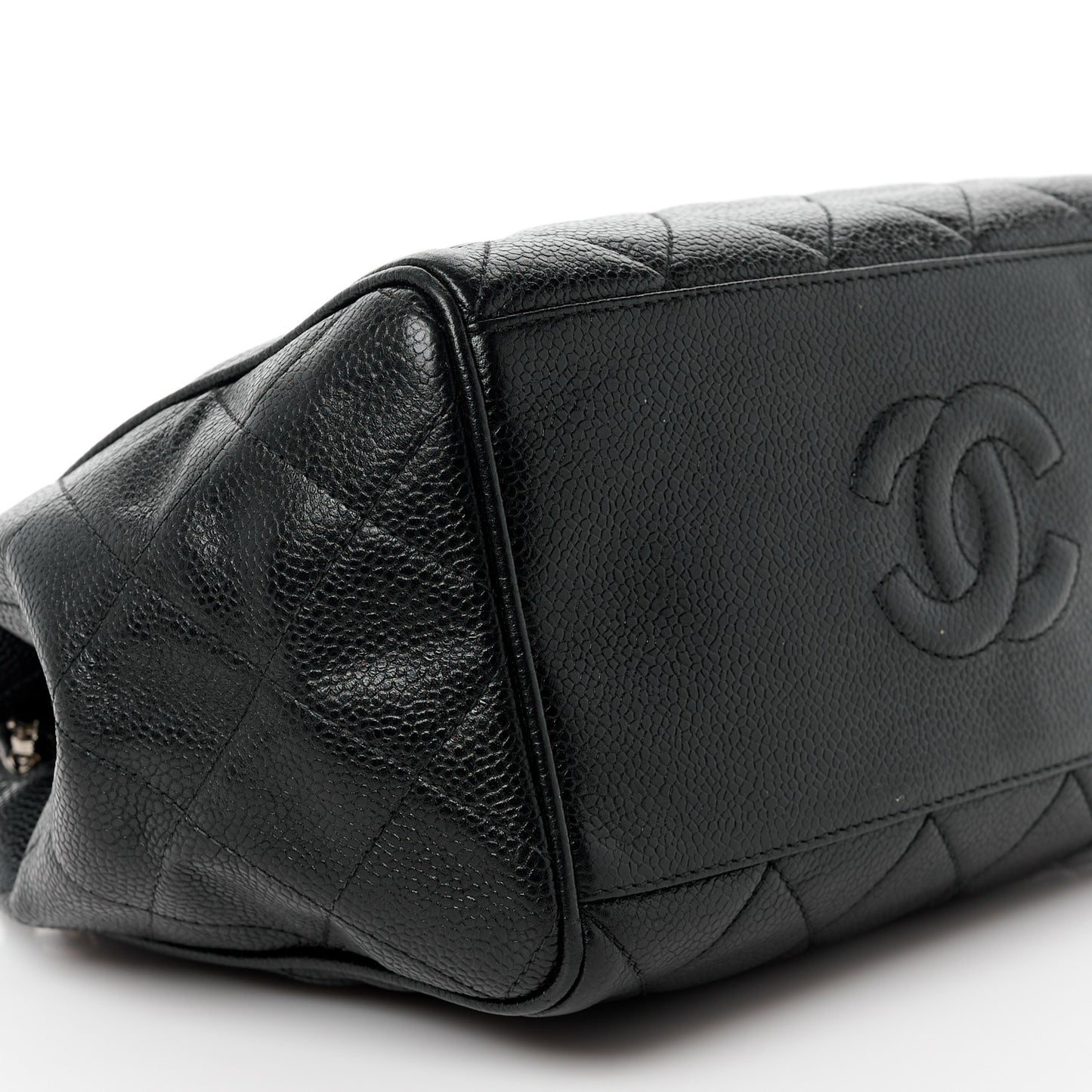 Caviar Quilted Shoulder Bag Black