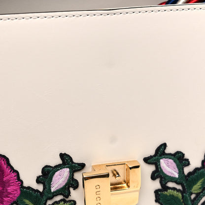 Gucci Calfskin Embroidered Mini Sylvie Top Handle Bag White 15 of 15