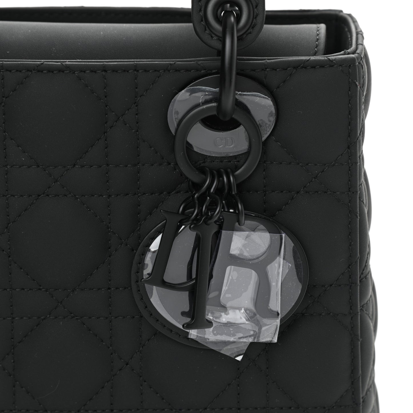 Ultra Matte Calfskin Cannage Small My ABCDior Lady Dior Black