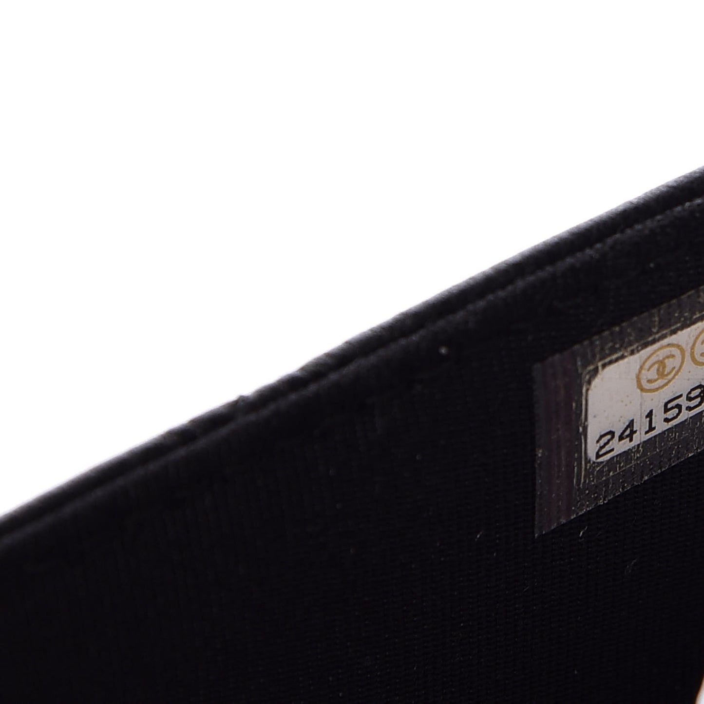 Crumpled Calfskin Quilted Wallet On Chain WOC So Black