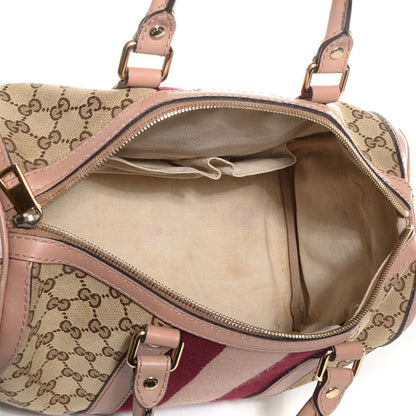 Gucci Monogram Vintage Web Medium Boston Pink 5 of 7