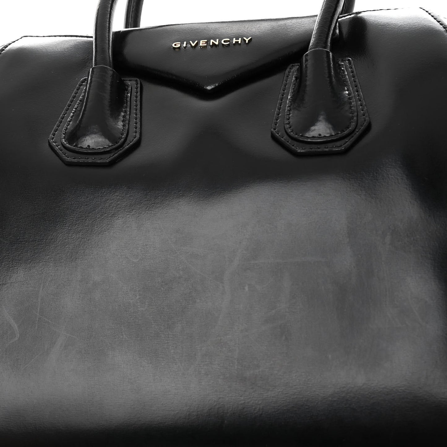 Shiny Lord Calfskin Medium Antigona Black