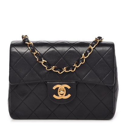 Chanel Lambskin Quilted Mini Square Flap Black 1 of 10