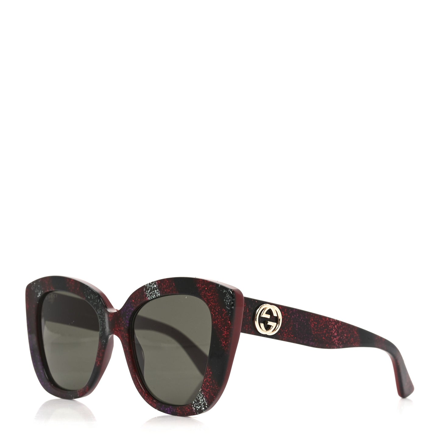 Acetate Glitter Sunglasses GG0327S Red