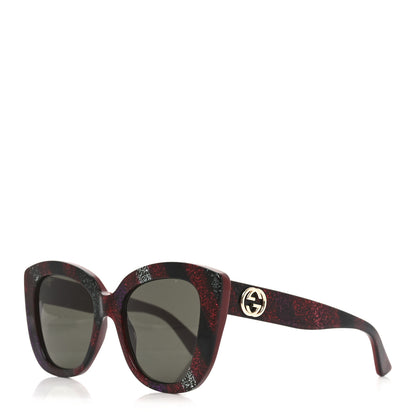 Gucci Acetate Glitter Sunglasses GG0327S Red 1 of 7