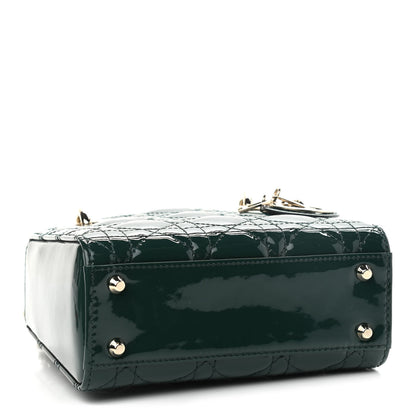 Christian Dior Patent Cannage Mini Lady Dior Pine Green 4 of 11