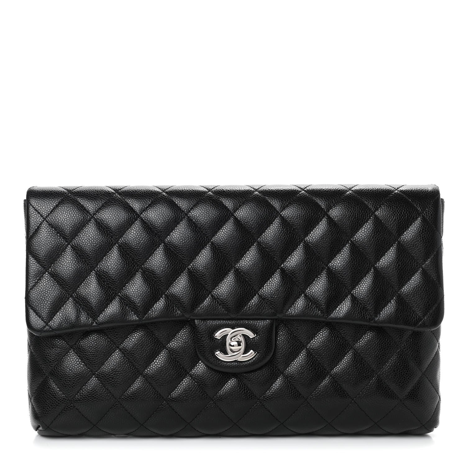 Chanel Caviar Quilted Flap Clutch Black 1 of 8