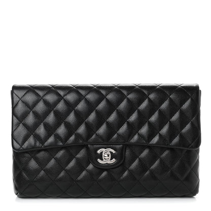 Chanel Caviar Quilted Flap Clutch Black 1 of 8
