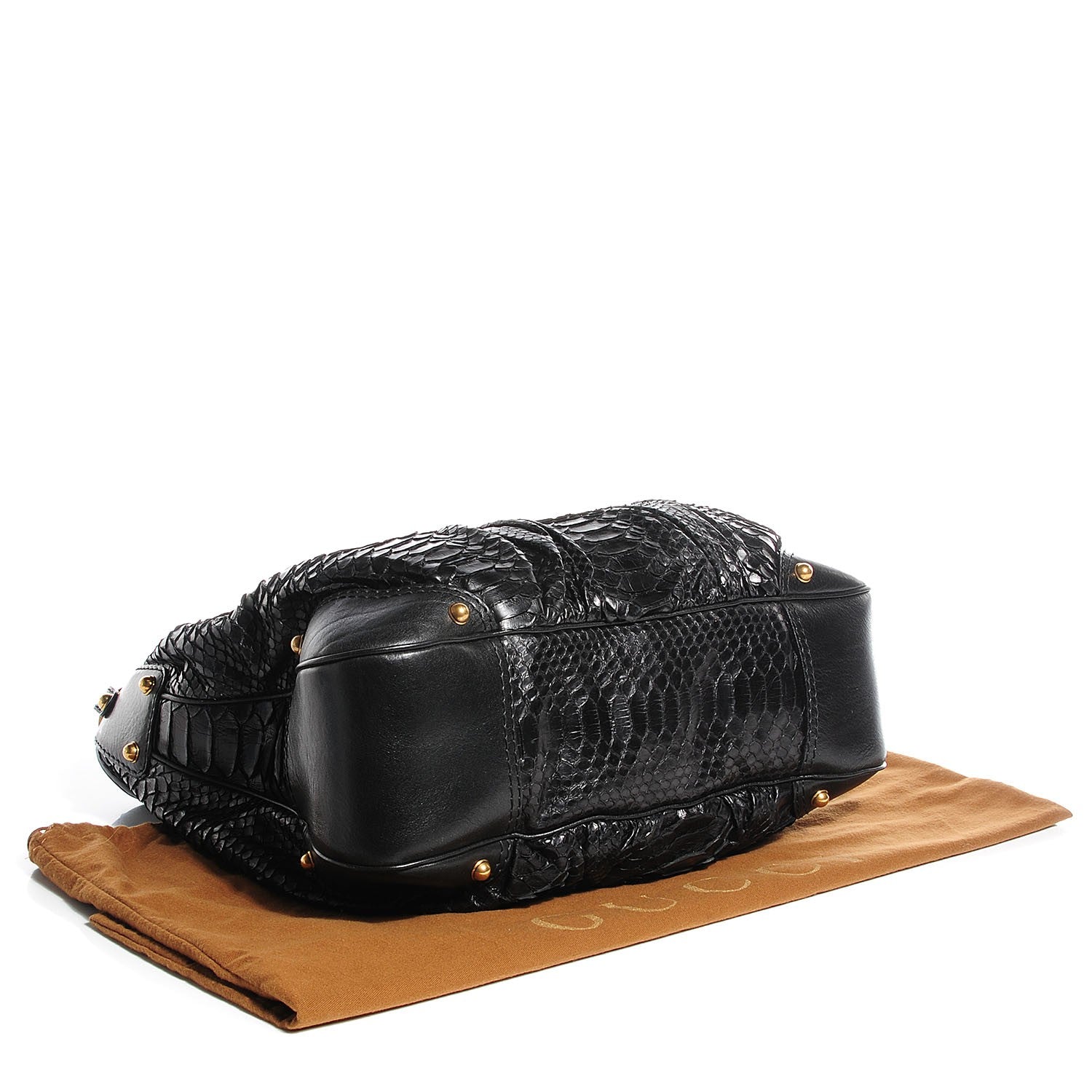Gucci Python Large Jockey Hobo Black 4 of 7