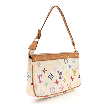 Louis Vuitton Monogram Multicolor Pochette Accessories White 3 of 16