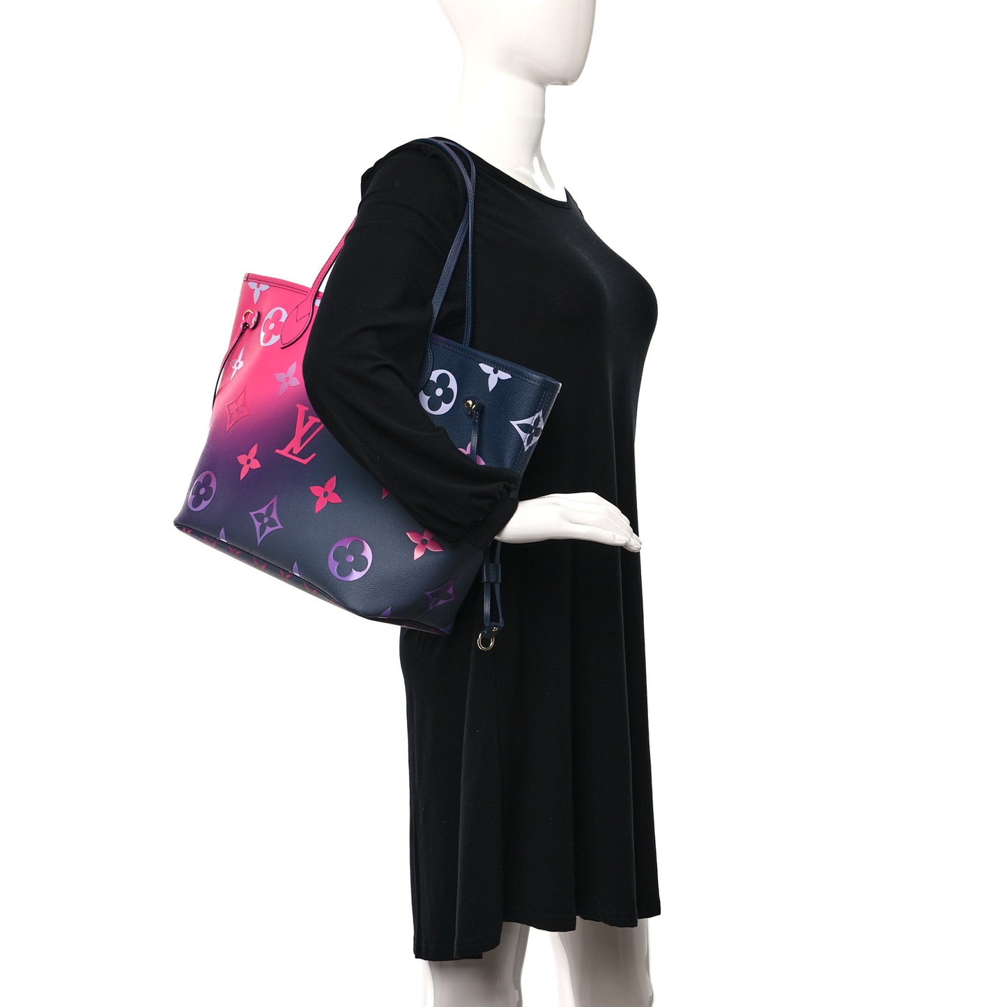 Monogram Giant Spring In The City Neverfull MM Midnight Fuchsia
