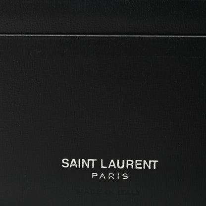 Saint Laurent Matte Calfskin Tiny Cassandre East West Wallet Black 6 of 8