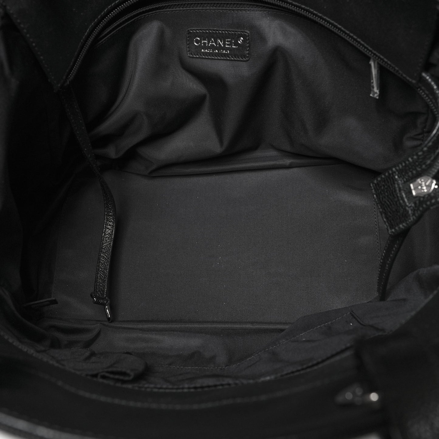 Coated Canvas Quilted Large Paris Biarritz Tote Black