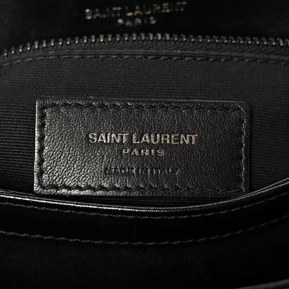 Saint Laurent Calfskin Y Quilted Monogram Monochrome Toy Loulou Crossbody Bag Black 7 of 11