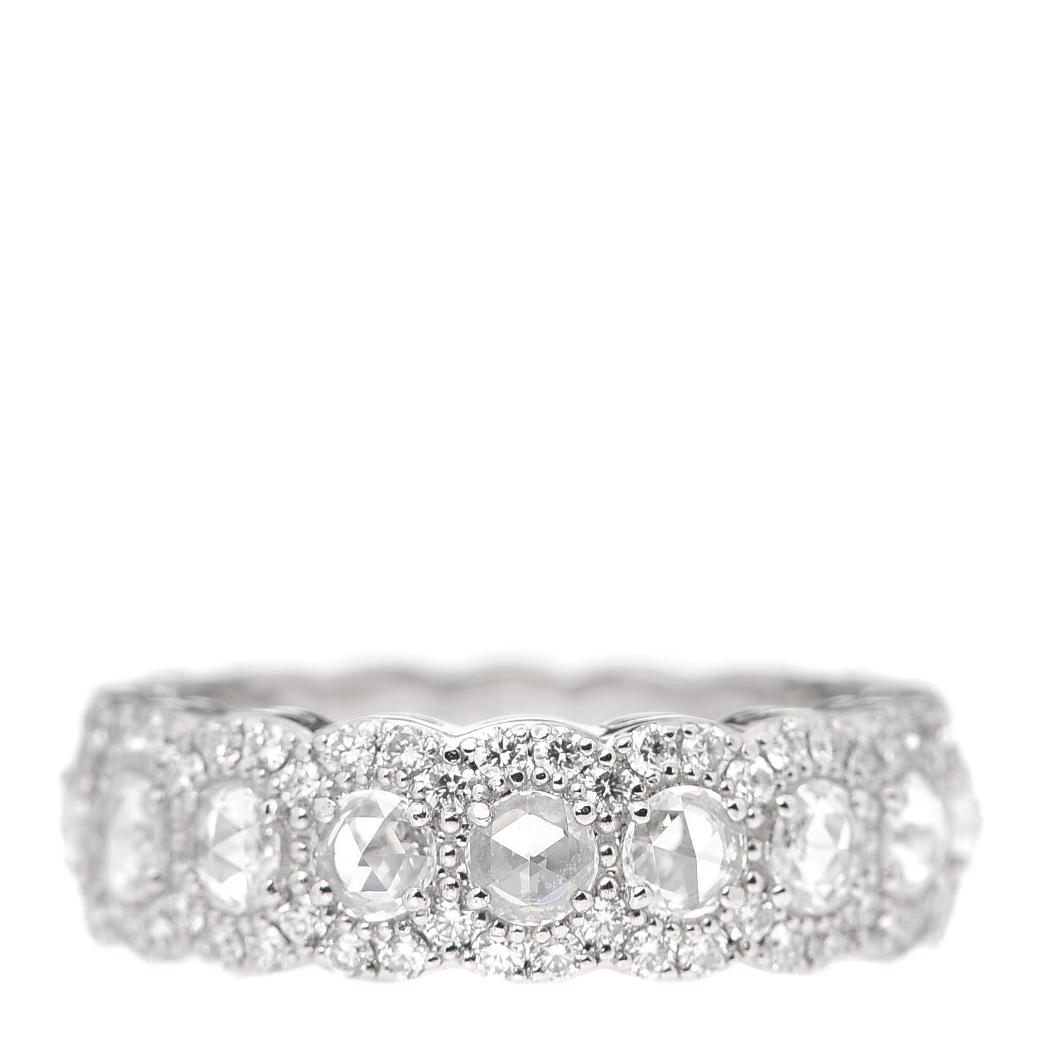 Tiffany Platinum Diamond Cobblestone Ring 52 6 3 of 5