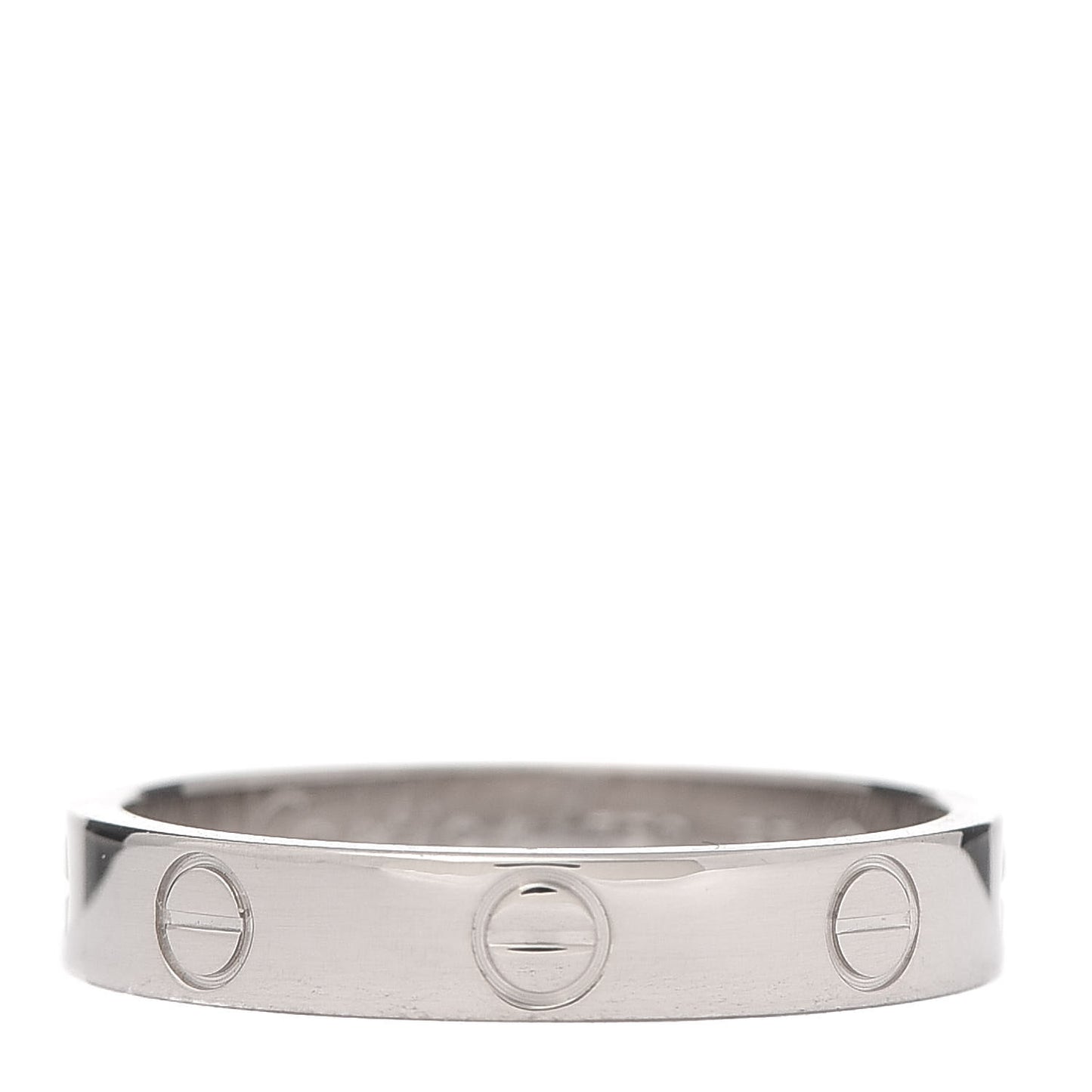 18K White Gold 3.5mm LOVE Wedding Band Ring 55 7.25