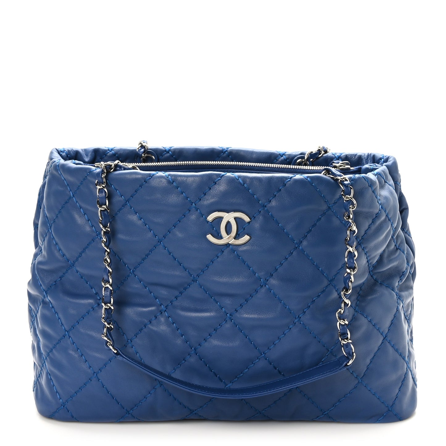 Calfskin Love Me Tender Large Tote Blue