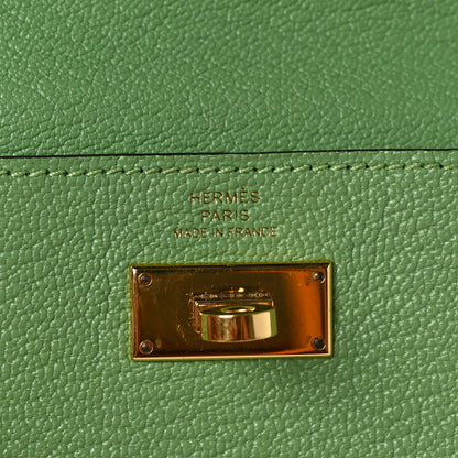 Hermes Chevre Mysore Kelly Pocket Compact Wallet Vert Criquet 6 of 6