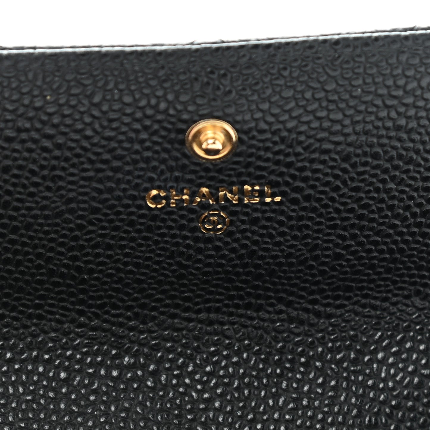 Caviar Quilted Large Gusset Flap Wallet Black