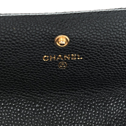 Chanel Caviar Quilted Large Gusset Flap Wallet Black 6 of 12