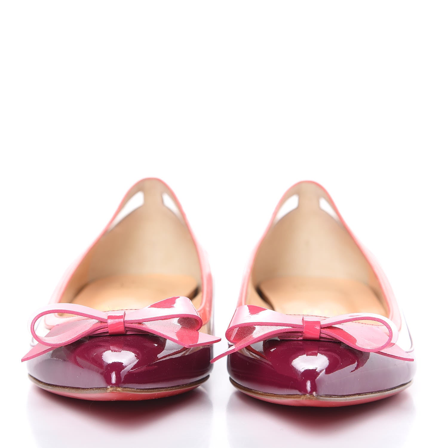 Christian Louboutin Patent PVC Suspenodo Flats 37 Eveque 2 of 12