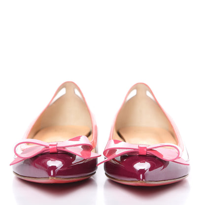 Christian Louboutin Patent PVC Suspenodo Flats 37 Eveque 2 of 12